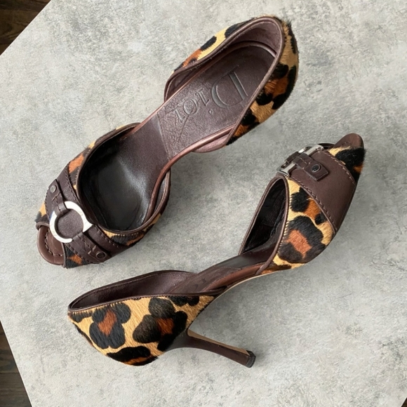 Christian Dior Galliano Vintage Leopard Calf CD Logo Pumps - Picture 4 of 5